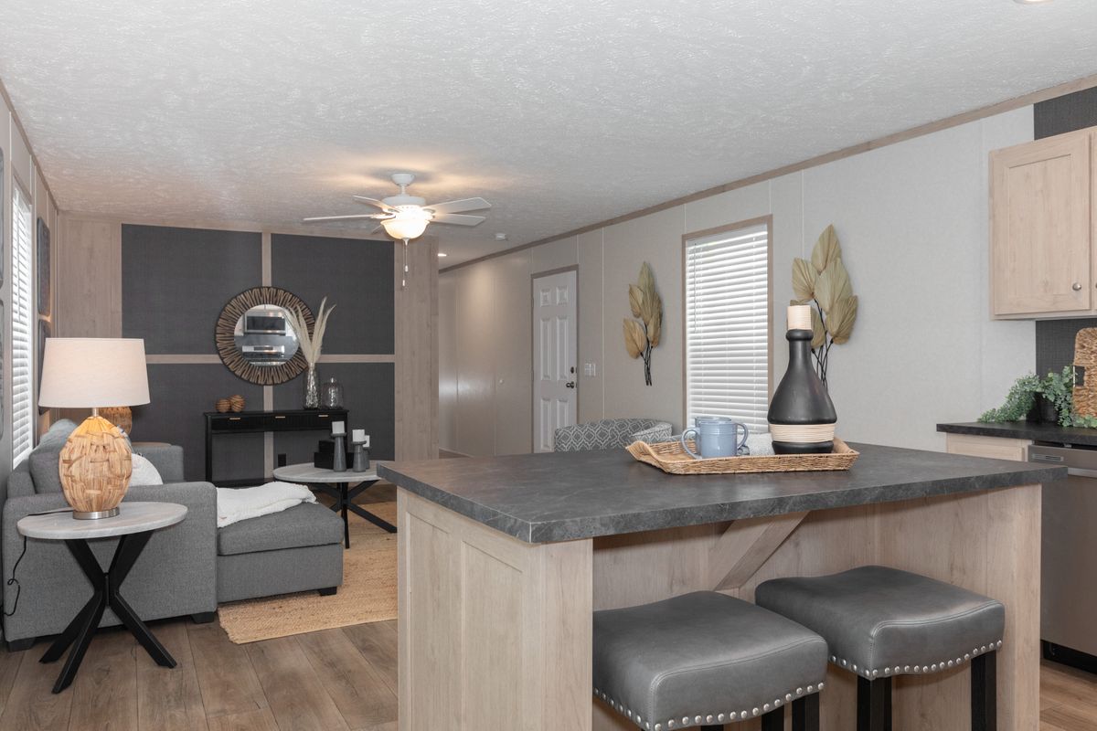 The 7616-4200 ADRENALINE Living Room. This Manufactured Mobile Home features 3 bedrooms and 2 baths.