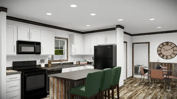 The THE BANDIT Kitchen. This Manufactured Mobile Home features 3 bedrooms and 2 baths.