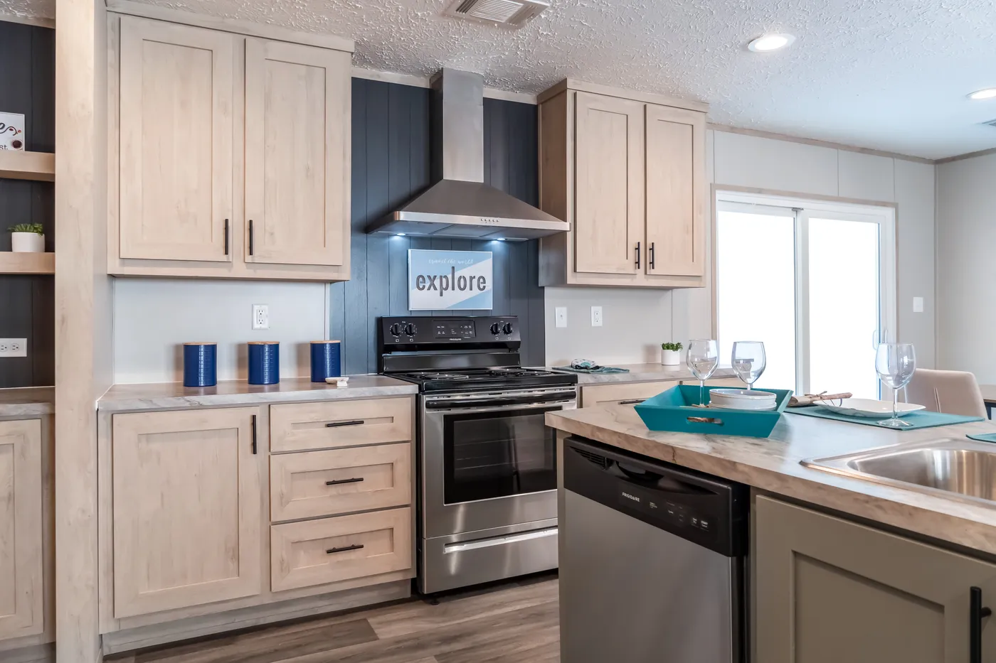 The DESOTO Kitchen. This Manufactured Mobile Home features 3 bedrooms and 2 baths.