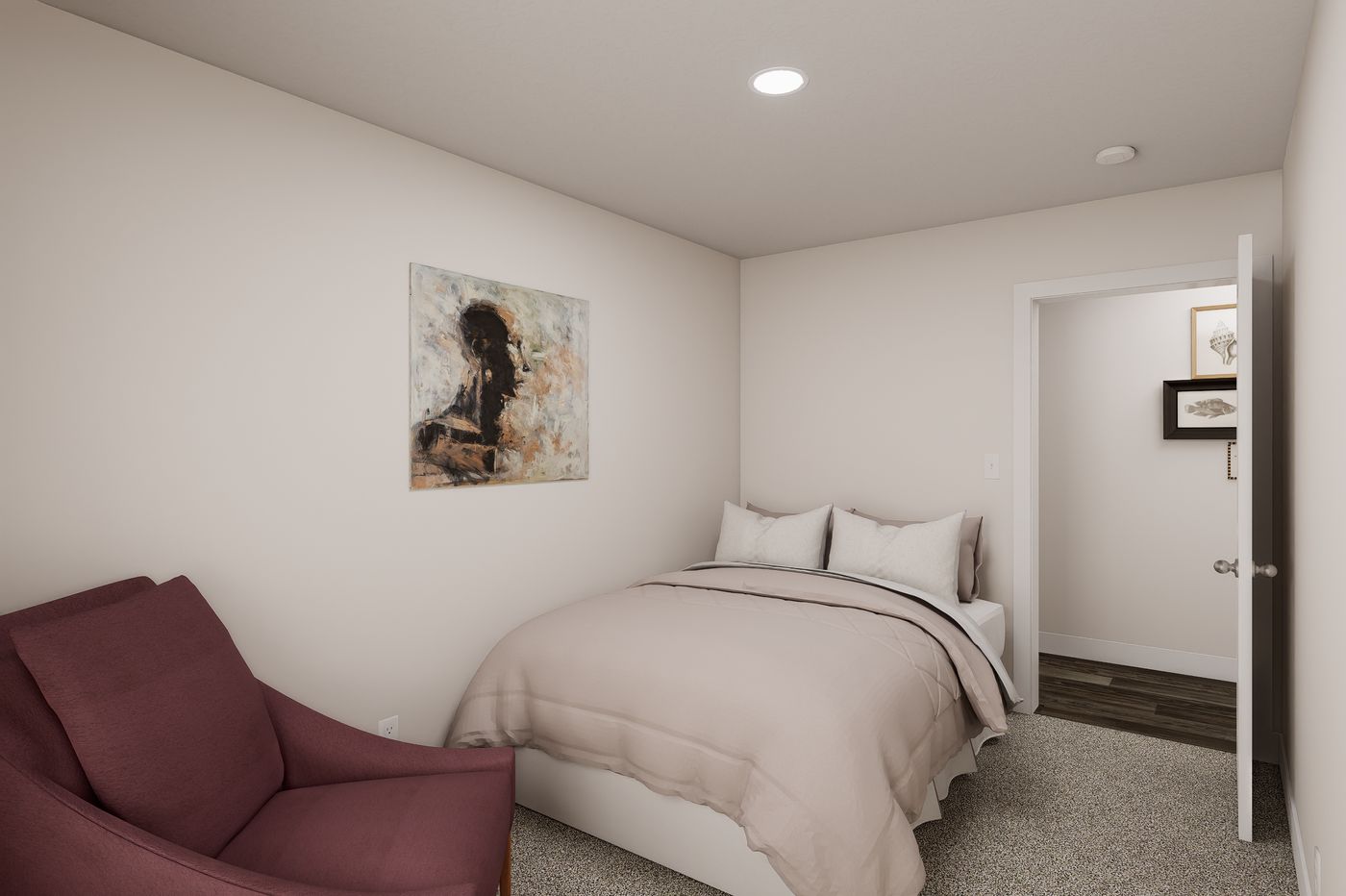 The 5628-MS068 CARMEL Bedroom. This Manufactured Mobile Home features 3 bedrooms and 2 baths.