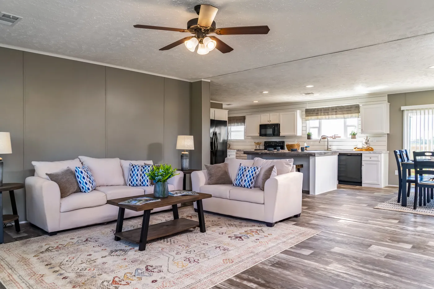 The LOCKLEAR Exterior. This Manufactured Mobile Home features 4 bedrooms and 2 baths.