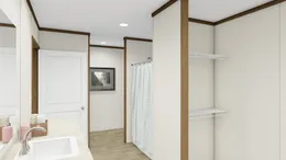 The SENSATION Primary Bathroom. This Manufactured Mobile Home features 3 bedrooms and 2 baths.