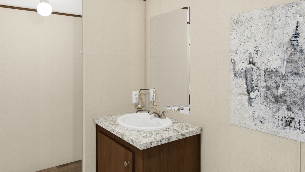 The GLORY Primary Bathroom. This Manufactured Mobile Home features 3 bedrooms and 2 baths.
