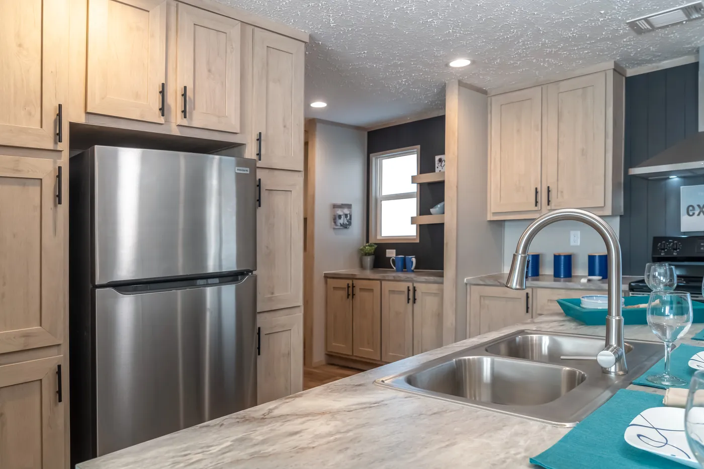 The DESOTO Kitchen. This Manufactured Mobile Home features 3 bedrooms and 2 baths.