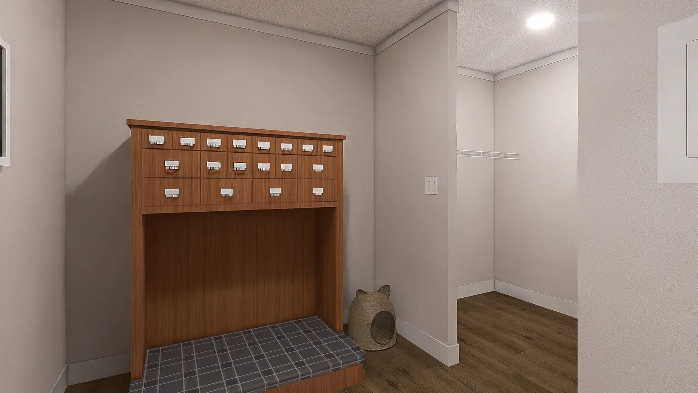 The HEY JUDE Guest Bedroom. This Manufactured Mobile Home features 4 bedrooms and 2 baths.