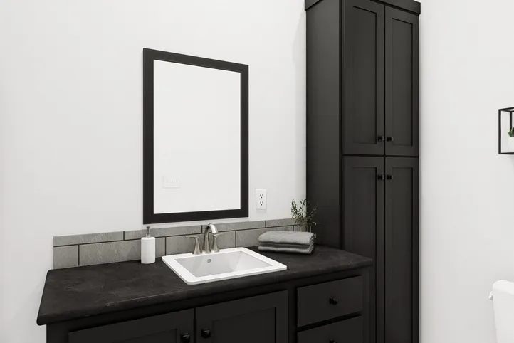 The ING564F SHASTA              GW Guest Bathroom. This Manufactured Mobile Home features 3 bedrooms and 2 baths.