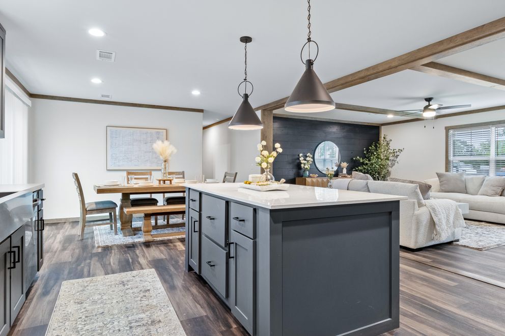 The EVERETT ELITE Kitchen. This Manufactured Mobile Home features 4 bedrooms and 3 baths.