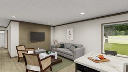 The SYDNEY Living Room. This Manufactured Mobile Home features 3 bedrooms and 2 baths.