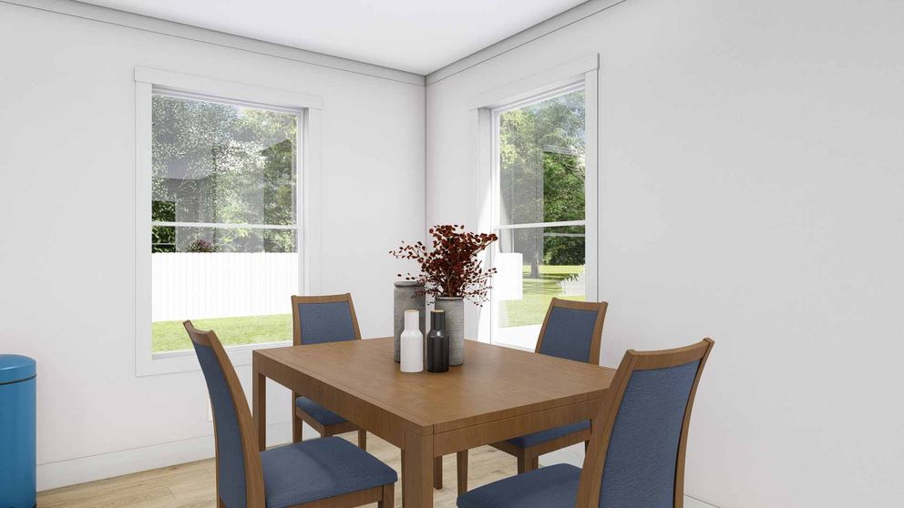 The RISING SUN Dining Area. This Manufactured Mobile Home features 2 bedrooms and 2 baths.