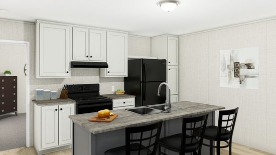 The COASTAL BREEZE I  16X72 Kitchen. This Manufactured Mobile Home features 3 bedrooms and 2 baths.