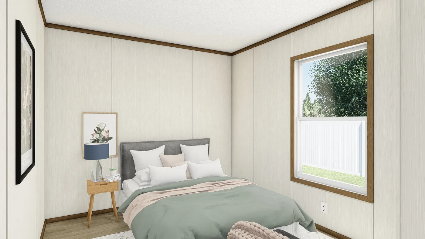 The IMPACT Bedroom. This Manufactured Mobile Home features 4 bedrooms and 2 baths.