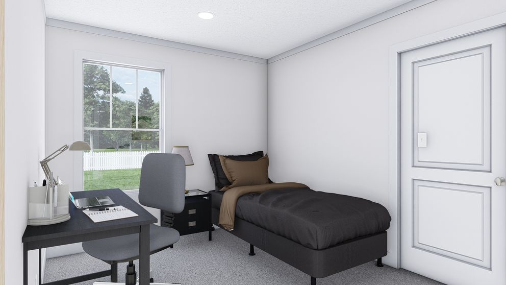 The HEY JUDE Guest Bedroom. This Manufactured Mobile Home features 4 bedrooms and 2 baths.