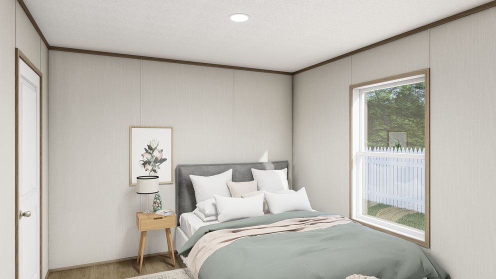 The HAVEN Guest Bedroom. This Manufactured Mobile Home features 3 bedrooms and 2 baths.