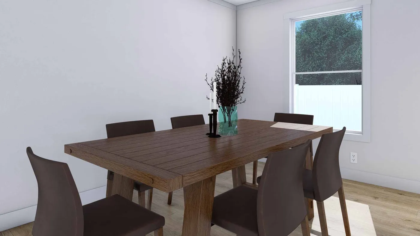 The YELLOW SUBMARINE Dining Area. This Manufactured Mobile Home features 5 bedrooms and 2 baths.