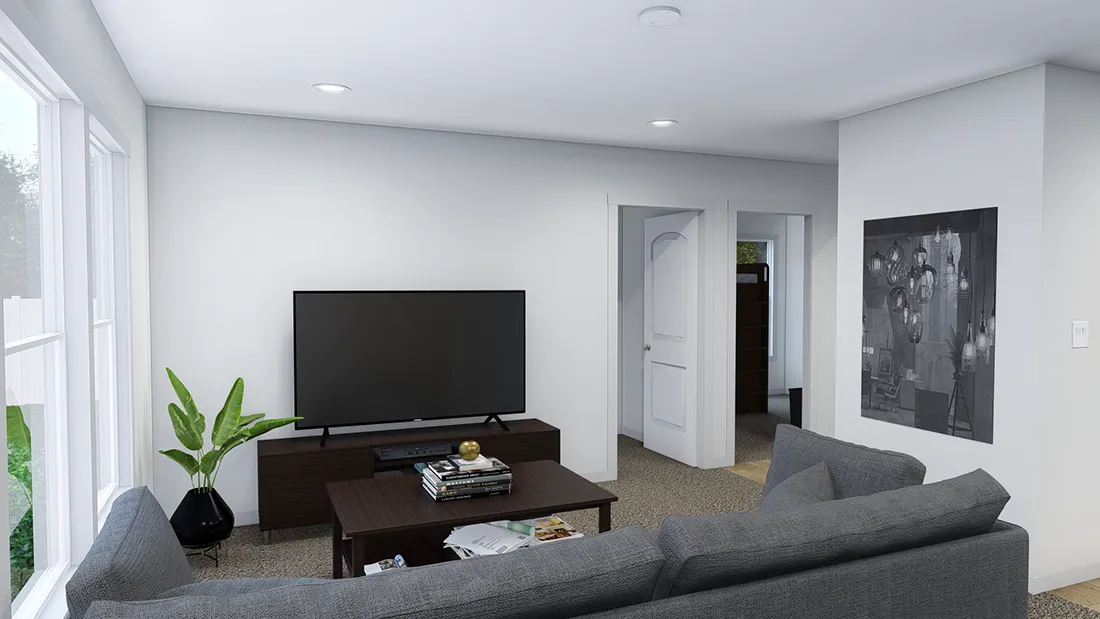 The SWEET DREAMS Living Room. This Manufactured Mobile Home features 3 bedrooms and 2 baths.