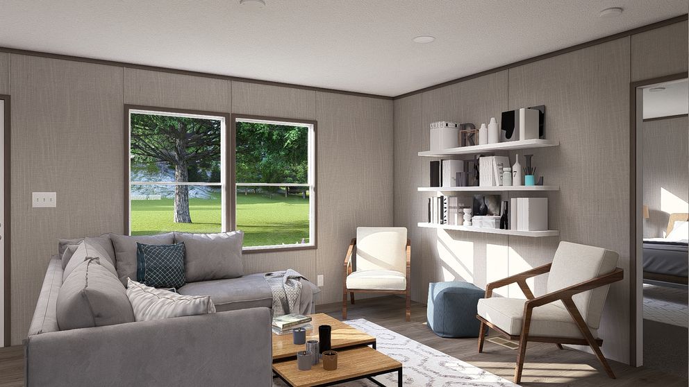 The ULTRA PRO 4 BR 28X68 Living Room. This Manufactured Mobile Home features 4 bedrooms and 2 baths.