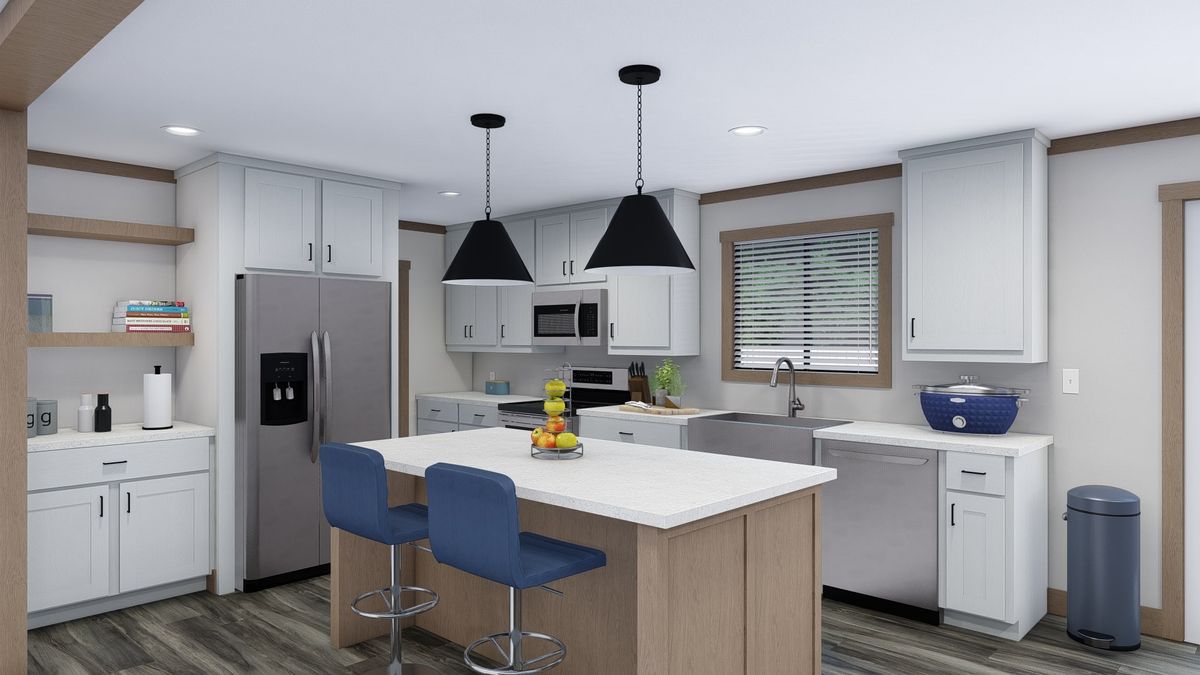 The THE TINSLEY Kitchen. This Manufactured Mobile Home features 4 bedrooms and 2 baths.