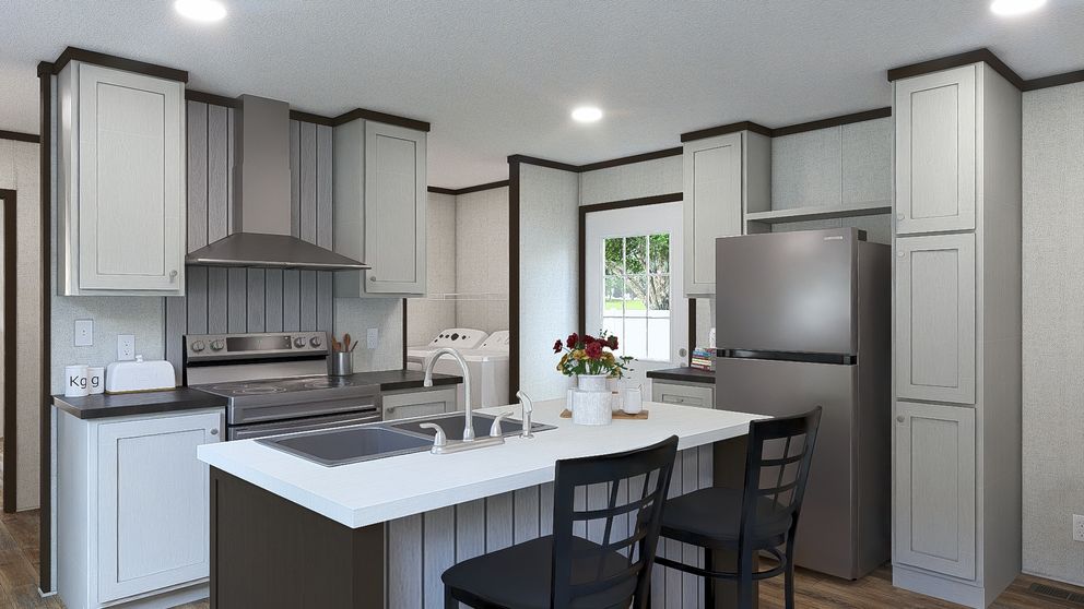 The SPIRIT Kitchen. This Manufactured Mobile Home features 2 bedrooms and 2 baths.