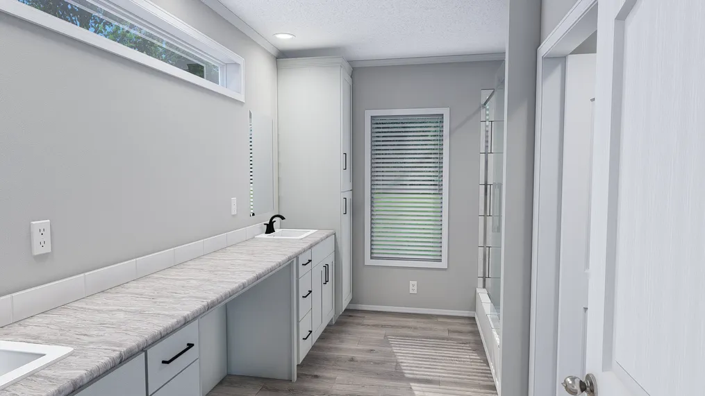 The CATALINA Primary Bathroom. This Manufactured Mobile Home features 3 bedrooms and 2 baths.