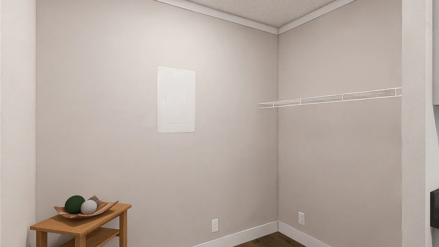 The BORN TO RUN Utility Room. This Manufactured Mobile Home features 2 bedrooms and 2 baths.