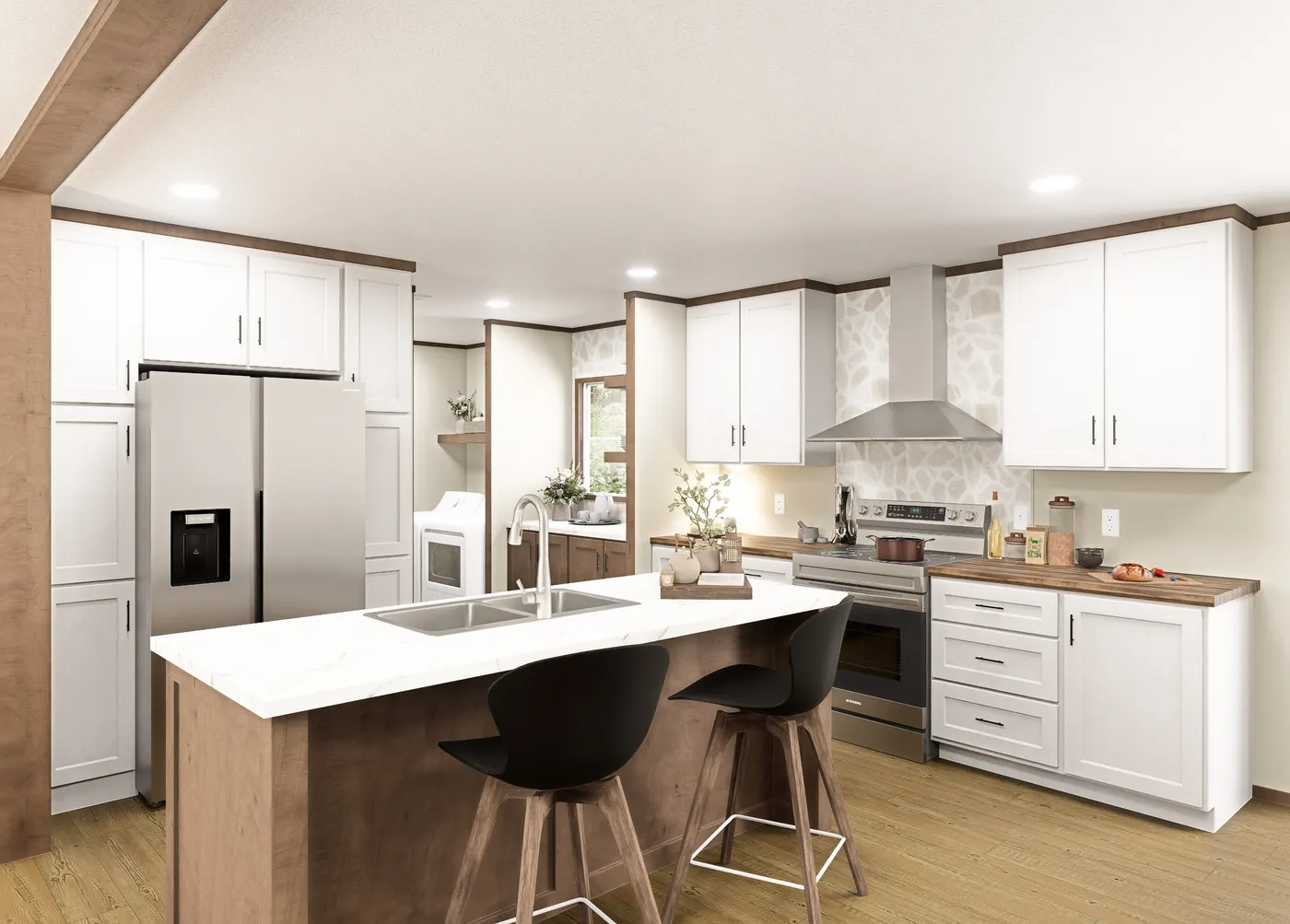 The DESOTO Kitchen. This Manufactured Mobile Home features 3 bedrooms and 2 baths.