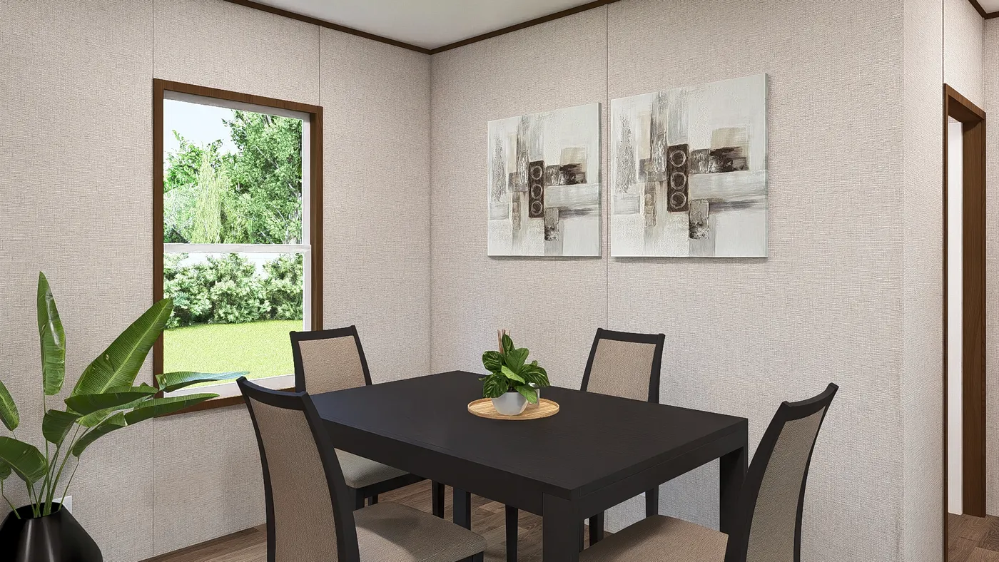 The MAPLE Dining Area. This Manufactured Mobile Home features 3 bedrooms and 2 baths.