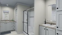 The 4204 "TOPSAIL" 7616 Primary Bathroom. This Manufactured Mobile Home features 3 bedrooms and 2 baths.