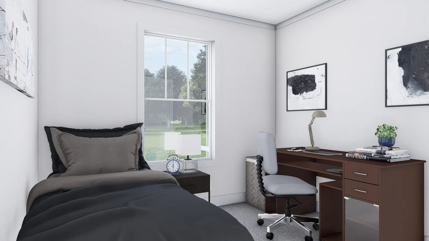 The MY GIRL Guest Bedroom. This Manufactured Mobile Home features 3 bedrooms and 2 baths.