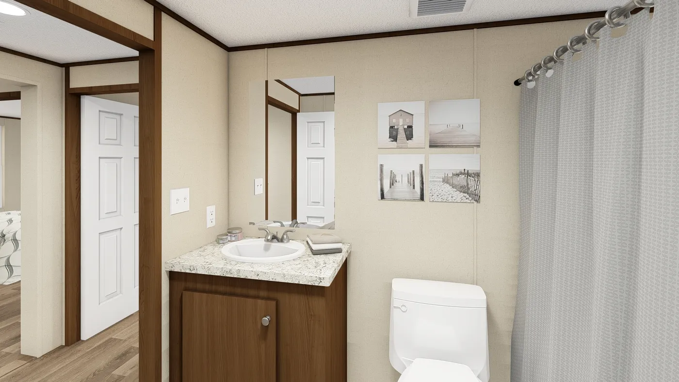 The MARVEL Guest Bedroom. This Manufactured Mobile Home features 4 bedrooms and 2 baths.