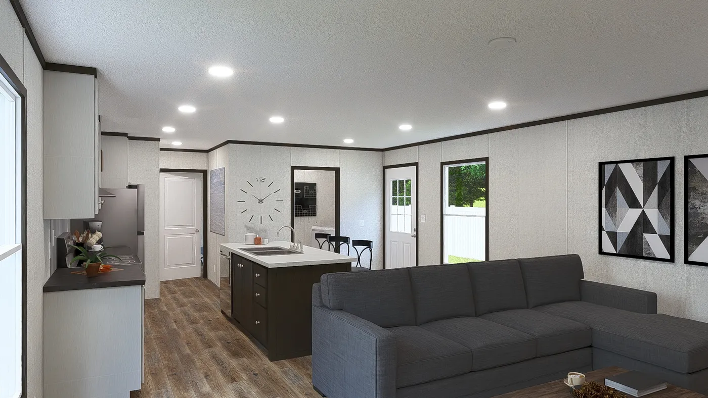 The COLOSSAL Living Room. This Manufactured Mobile Home features 3 bedrooms and 2 baths.