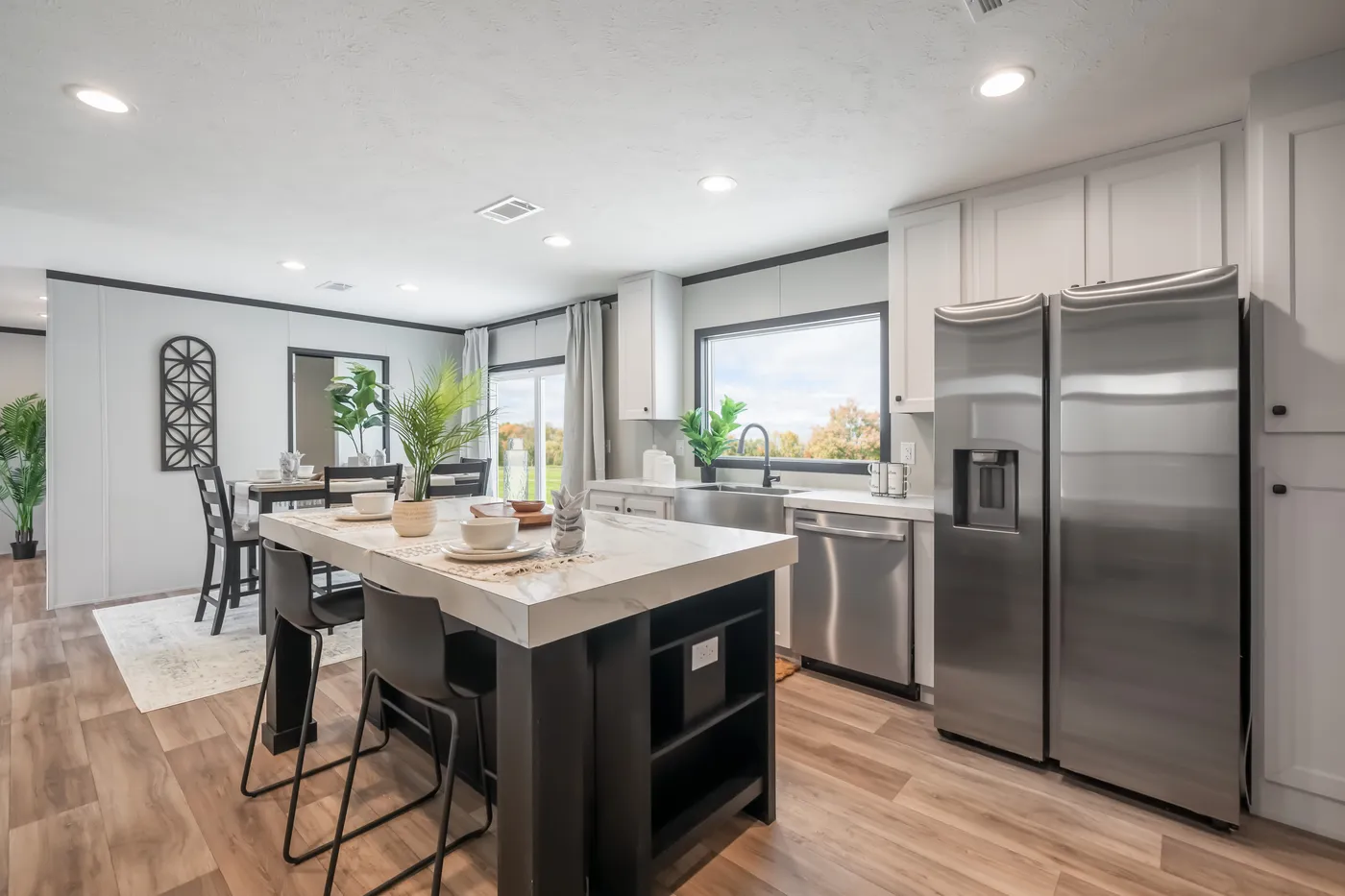 The THE ANNIVERSARY 2.1 Kitchen. This Manufactured Mobile Home features 3 bedrooms and 2 baths.