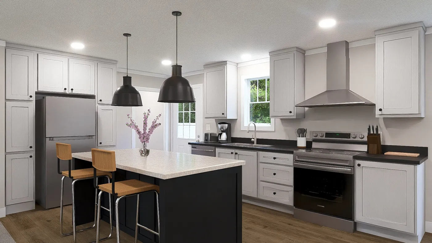 The MY GIRL Kitchen. This Manufactured Mobile Home features 3 bedrooms and 2 baths.