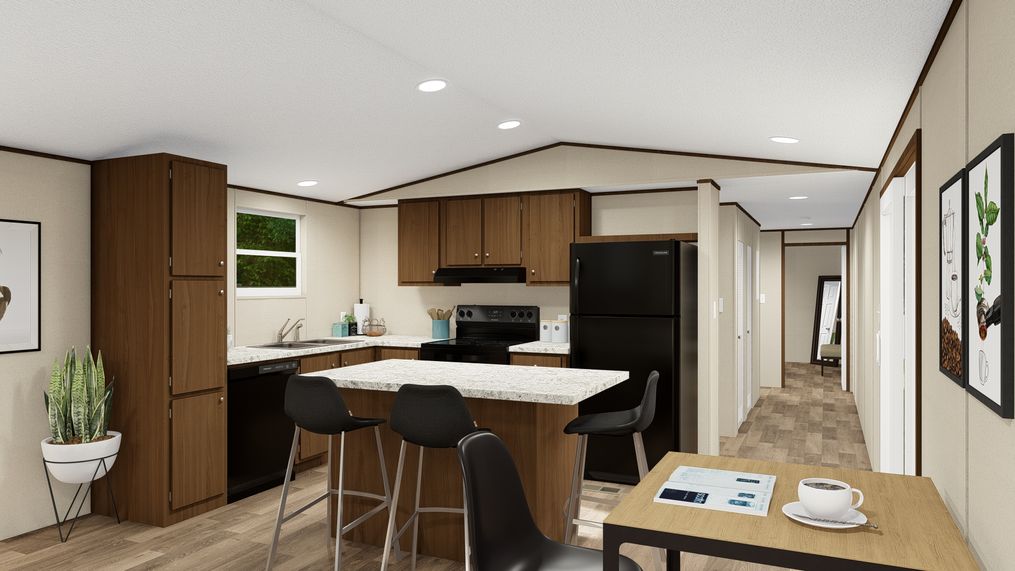 The SENSATION Kitchen. This Manufactured Mobile Home features 3 bedrooms and 2 baths.