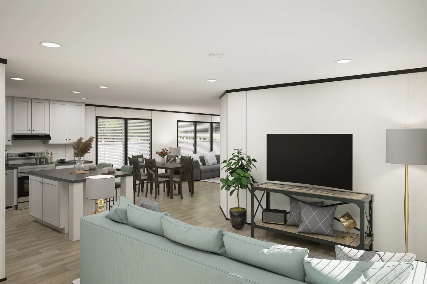 The PLATINUM ANNIVERSARY Exterior. This Manufactured Mobile Home features 3 bedrooms and 2 baths.