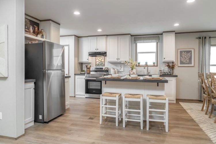 The VISTA Kitchen. This Manufactured Mobile Home features 3 bedrooms and 2 baths.