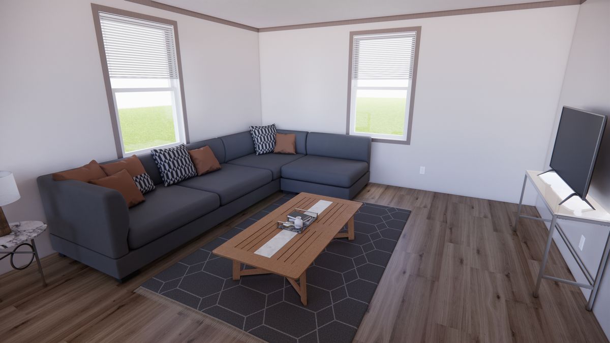 The 7216-4204 ADRENALINE Living Room. This Manufactured Mobile Home features 3 bedrooms and 2 baths.