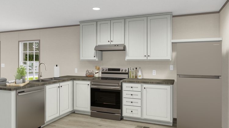 The LEGEND 14X76 Kitchen. This Manufactured Mobile Home features 3 bedrooms and 2 baths.