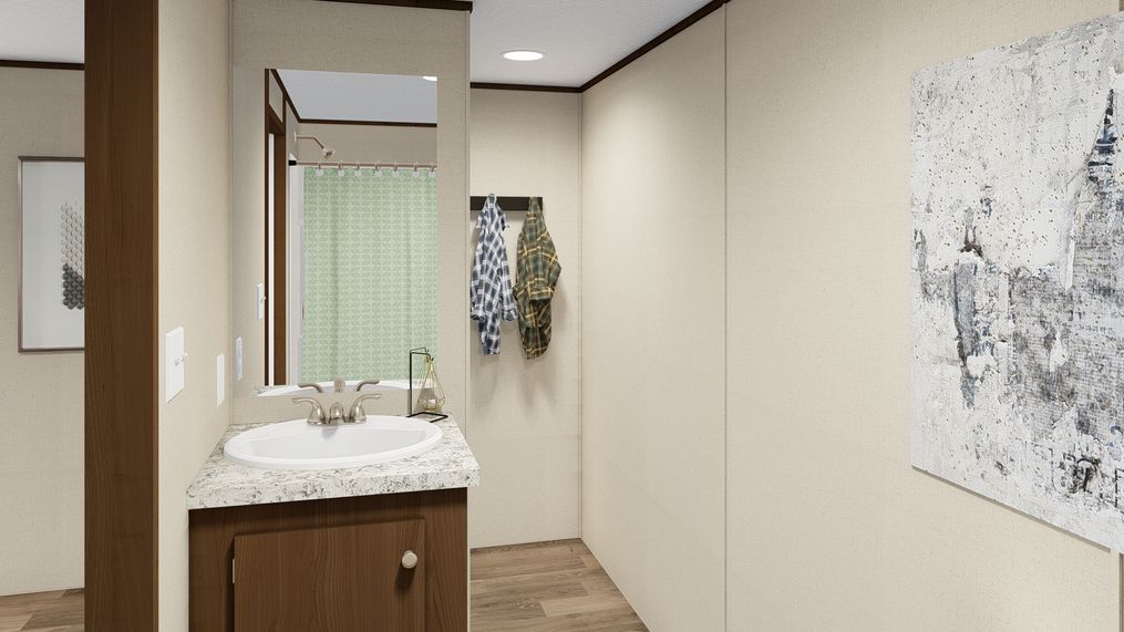 The ELATION Primary Bathroom. This Manufactured Mobile Home features 3 bedrooms and 2 baths.
