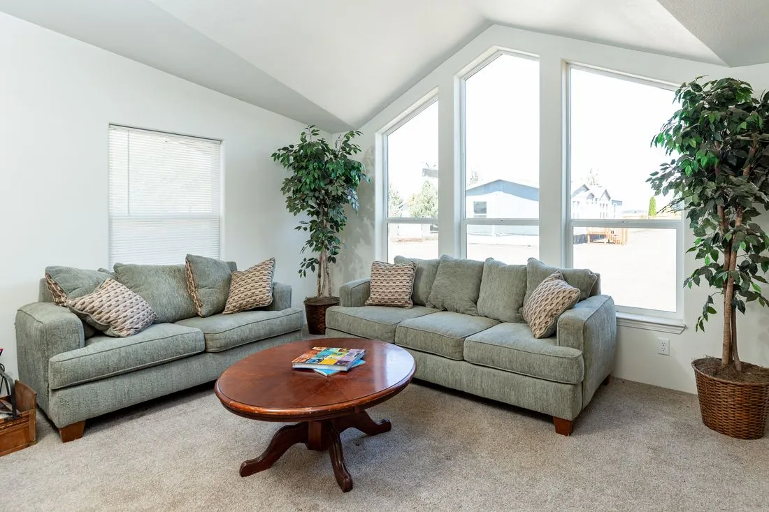 The 2017 COLUMBIA RIVER (NEW) Living Room. This Manufactured Mobile Home features 3 bedrooms and 2 baths.