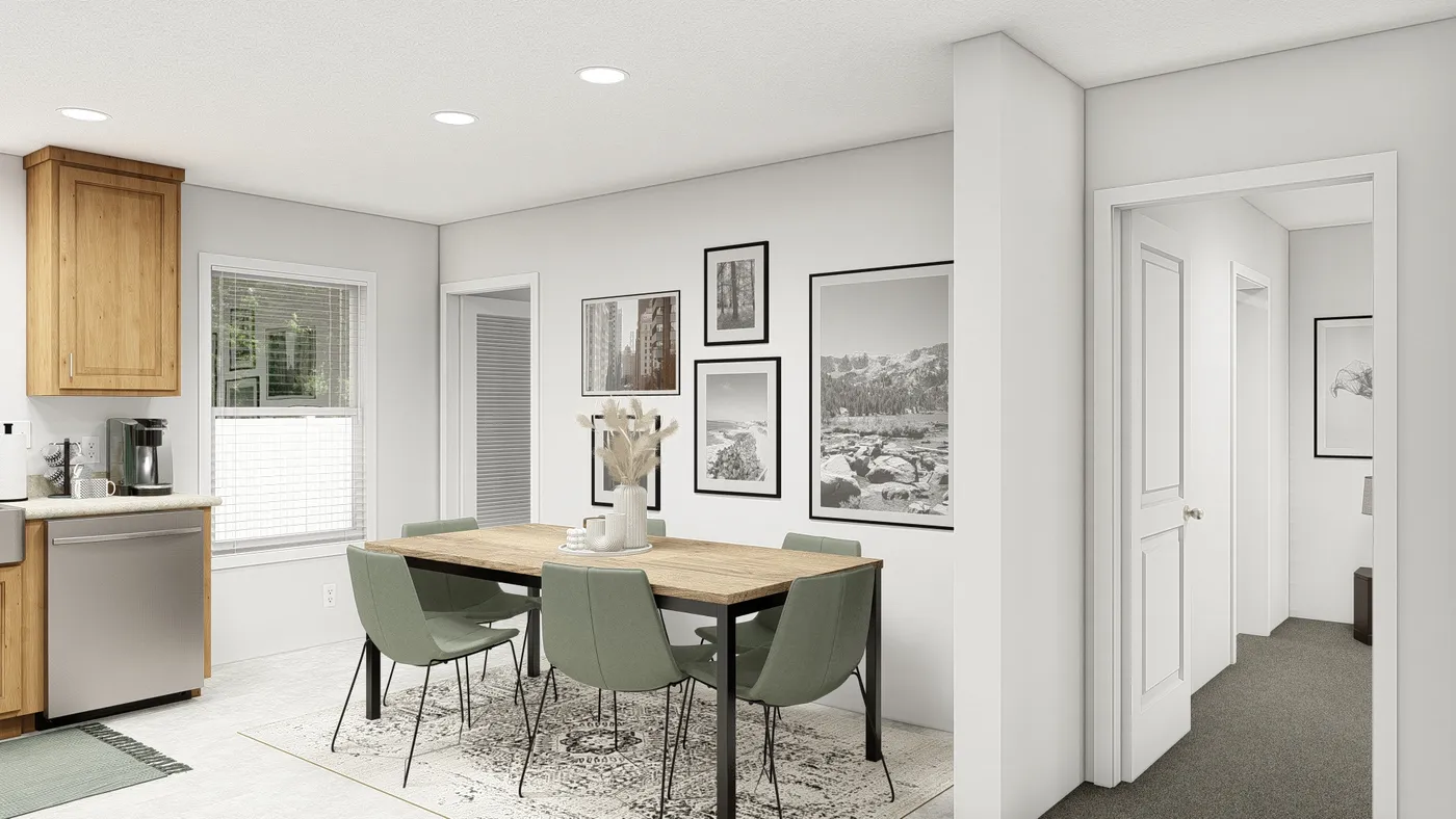 The DRM443F 44'              DREAM Dining Area. This Manufactured Mobile Home features 3 bedrooms and 2 baths.