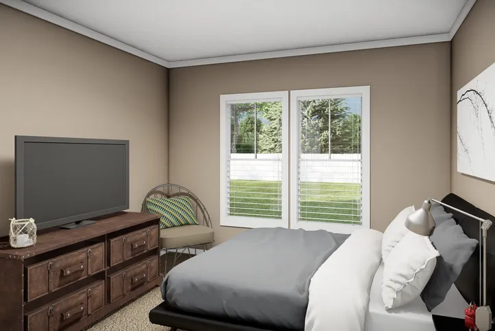 The THE LLOYD II Bedroom. This Manufactured Mobile Home features 3 bedrooms and 2 baths.