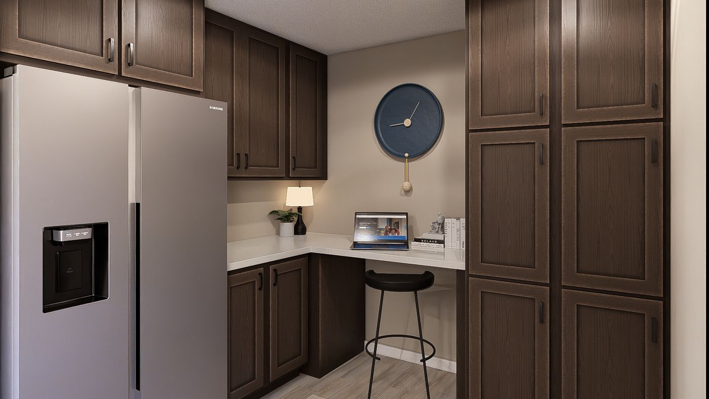 The BUTLER PLACE/6428-MS056 SECT Kitchen. This Manufactured Mobile Home features 3 bedrooms and 3 baths.
