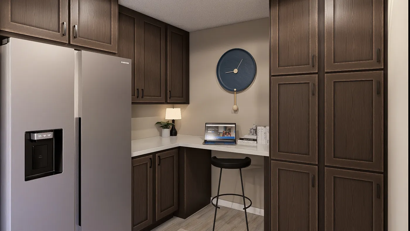 The BUTLER PLACE/6428-MS056 SECT Kitchen. This Manufactured Mobile Home features 3 bedrooms and 3 baths.