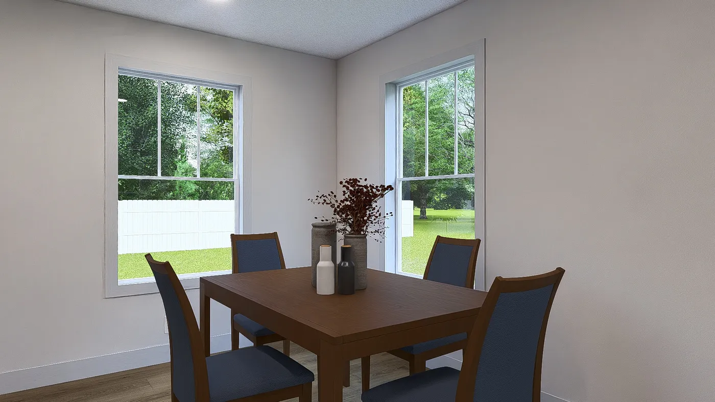 The RISING SUN Dining Area. This Manufactured Mobile Home features 2 bedrooms and 2 baths.