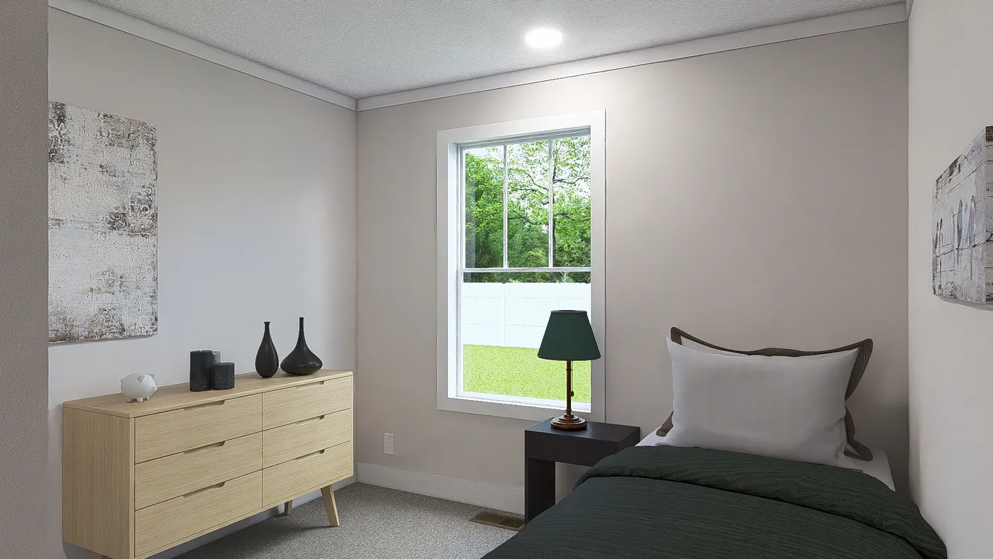 The WHOLE LOTTA LOVE Guest Bedroom. This Manufactured Mobile Home features 3 bedrooms and 2 baths.