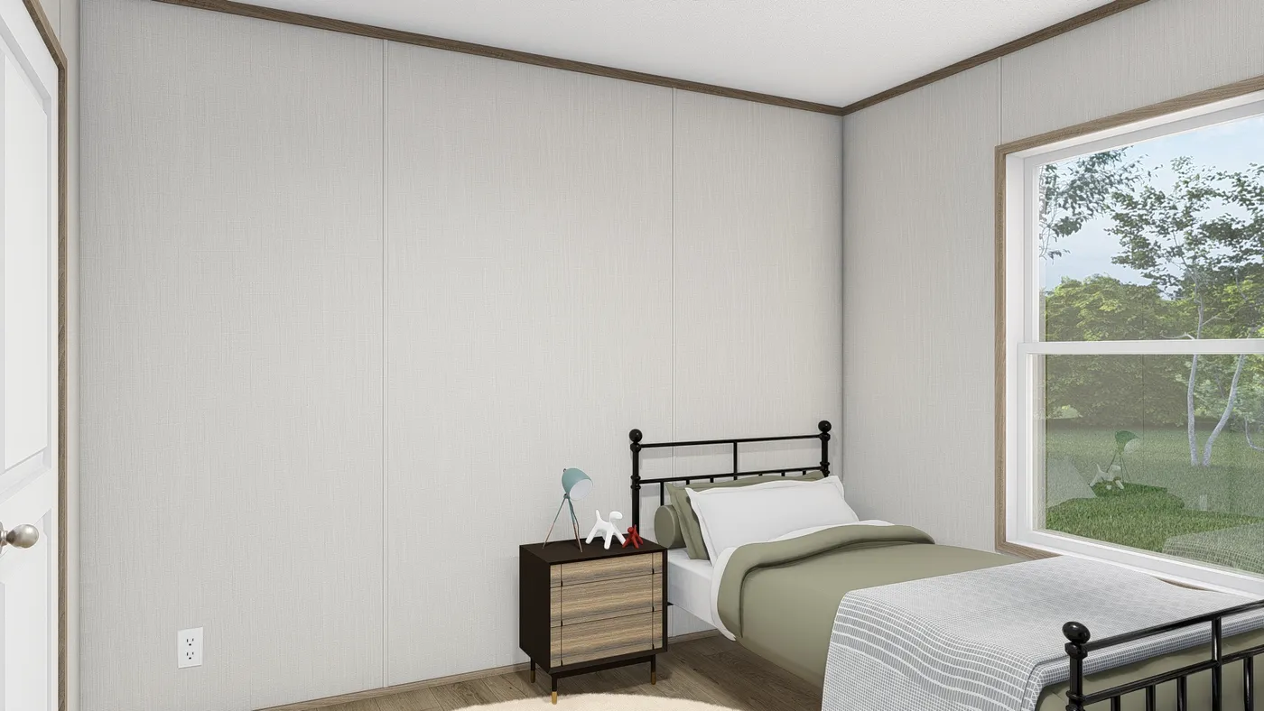 The ASPIRE Guest Bedroom. This Manufactured Mobile Home features 3 bedrooms and 2 baths.