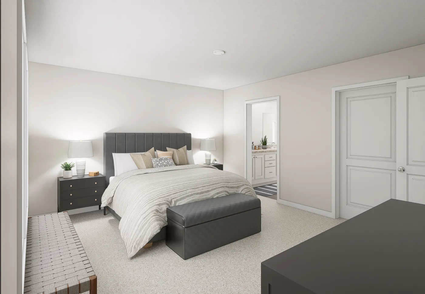 The 5031 IMAGINE Primary Bedroom. This Manufactured Mobile Home features 3 bedrooms and 2 baths.