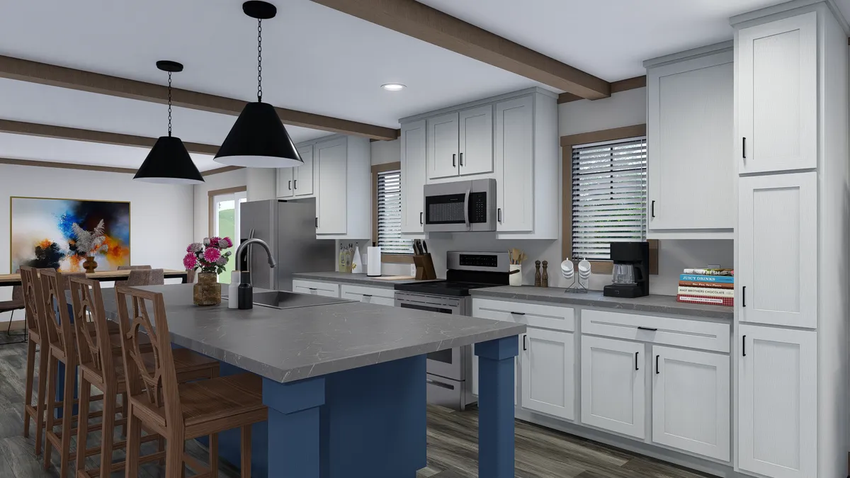 The NELLIE Kitchen. This Manufactured Mobile Home features 4 bedrooms and 2 baths.