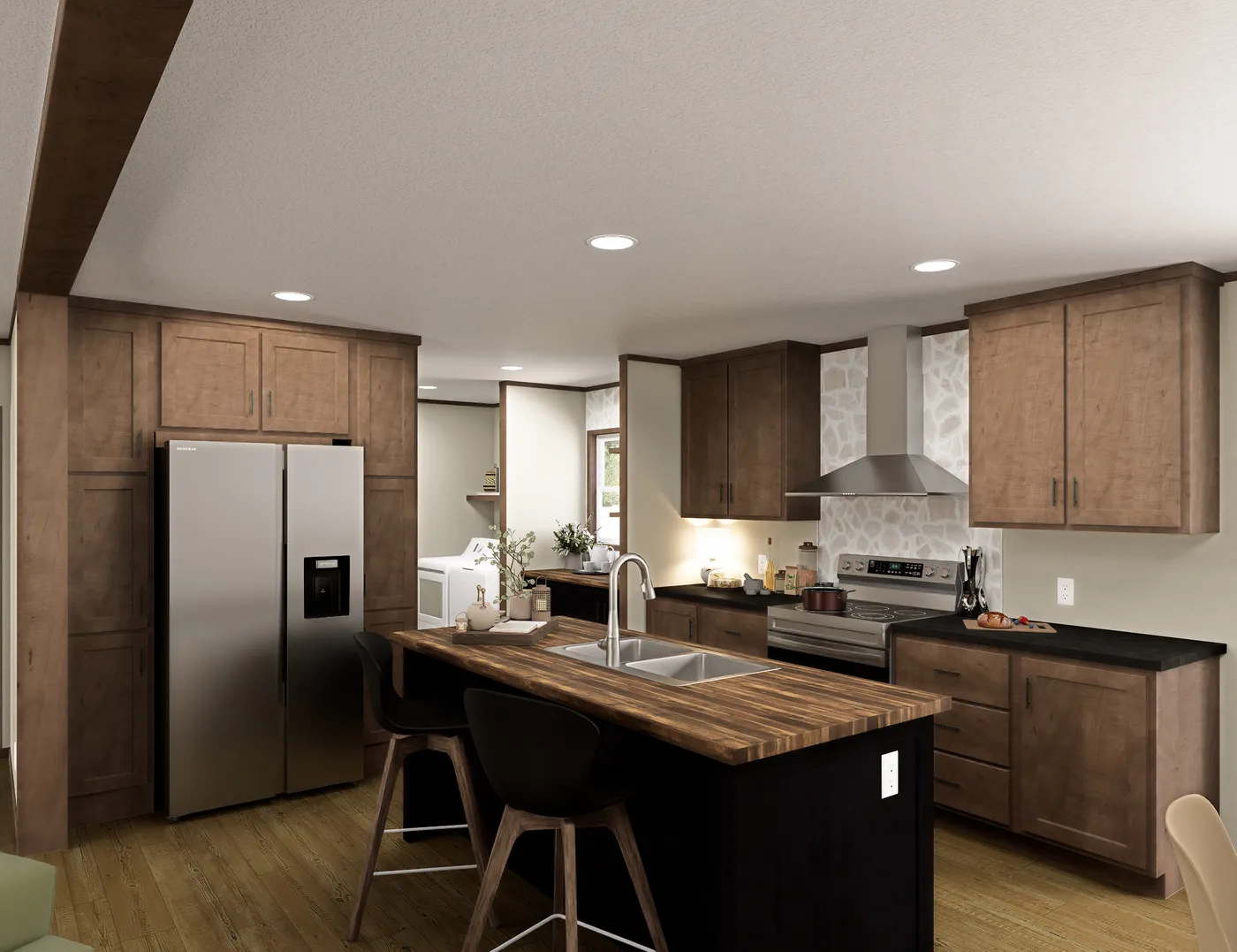 The FIJI Kitchen. This Manufactured Mobile Home features 3 bedrooms and 2 baths.