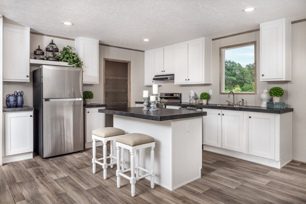 The ASPIRE Kitchen. This Manufactured Mobile Home features 3 bedrooms and 2 baths.